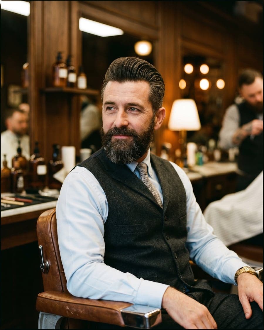 Classic pompadour